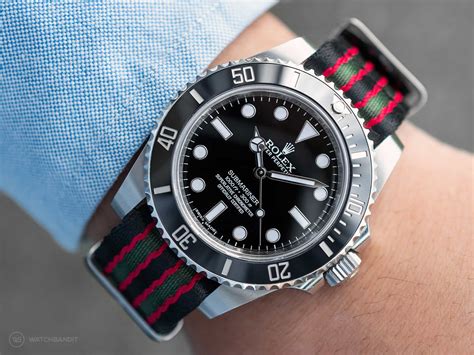 rolex submariner replacement strap|rolex submariner on nato strap.